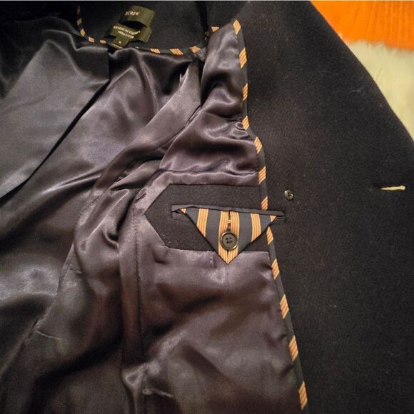 J.Crew Midnight Blue Stadium Cloth Jacket Womens Size 0 - Picture 3 of 12